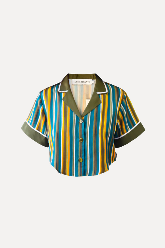 Top camisa de lineas