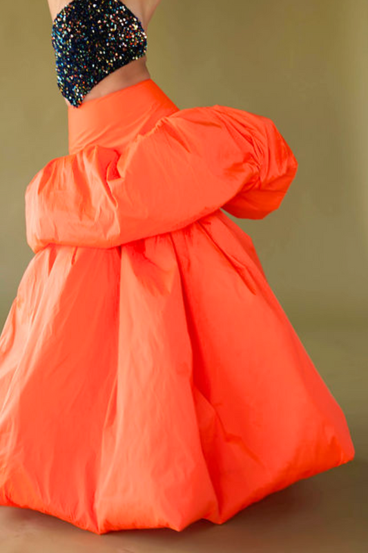 Falda Naranja Línea Exclusiva