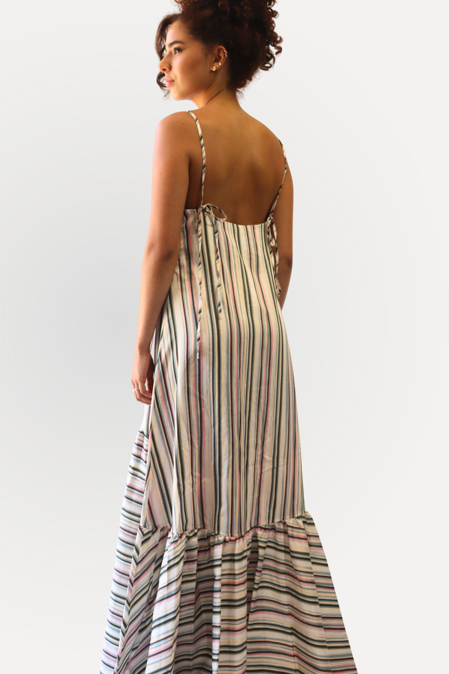 Vestido largo de lineas