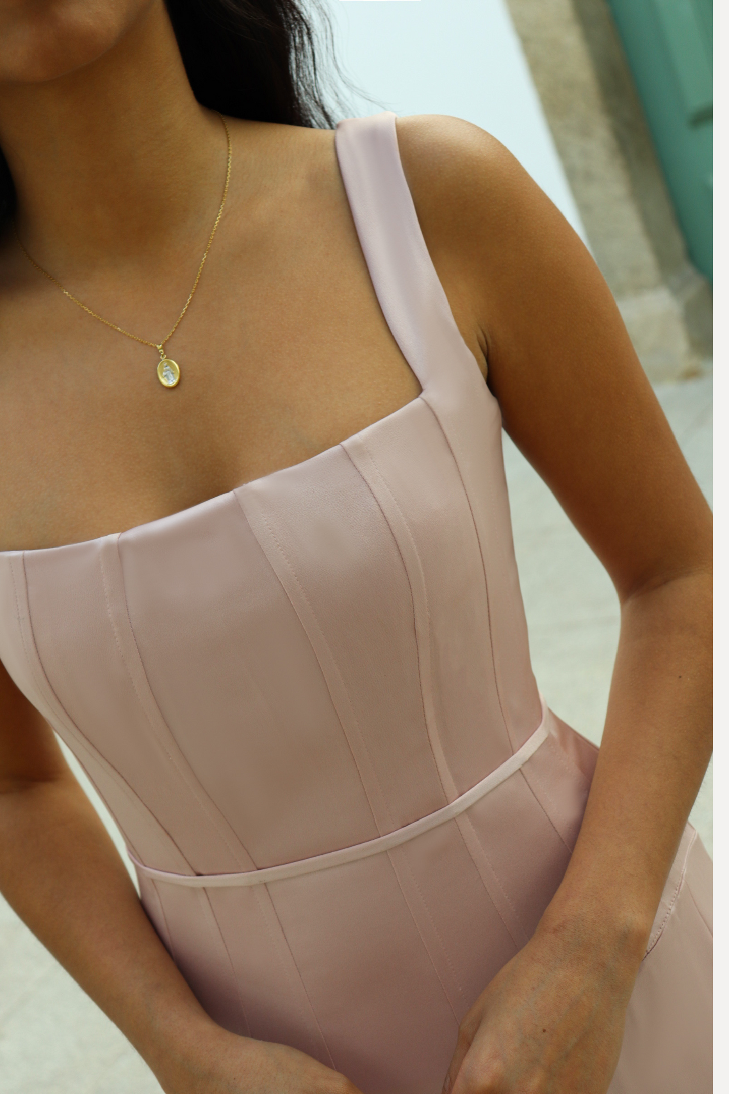 Corset rosa pastel