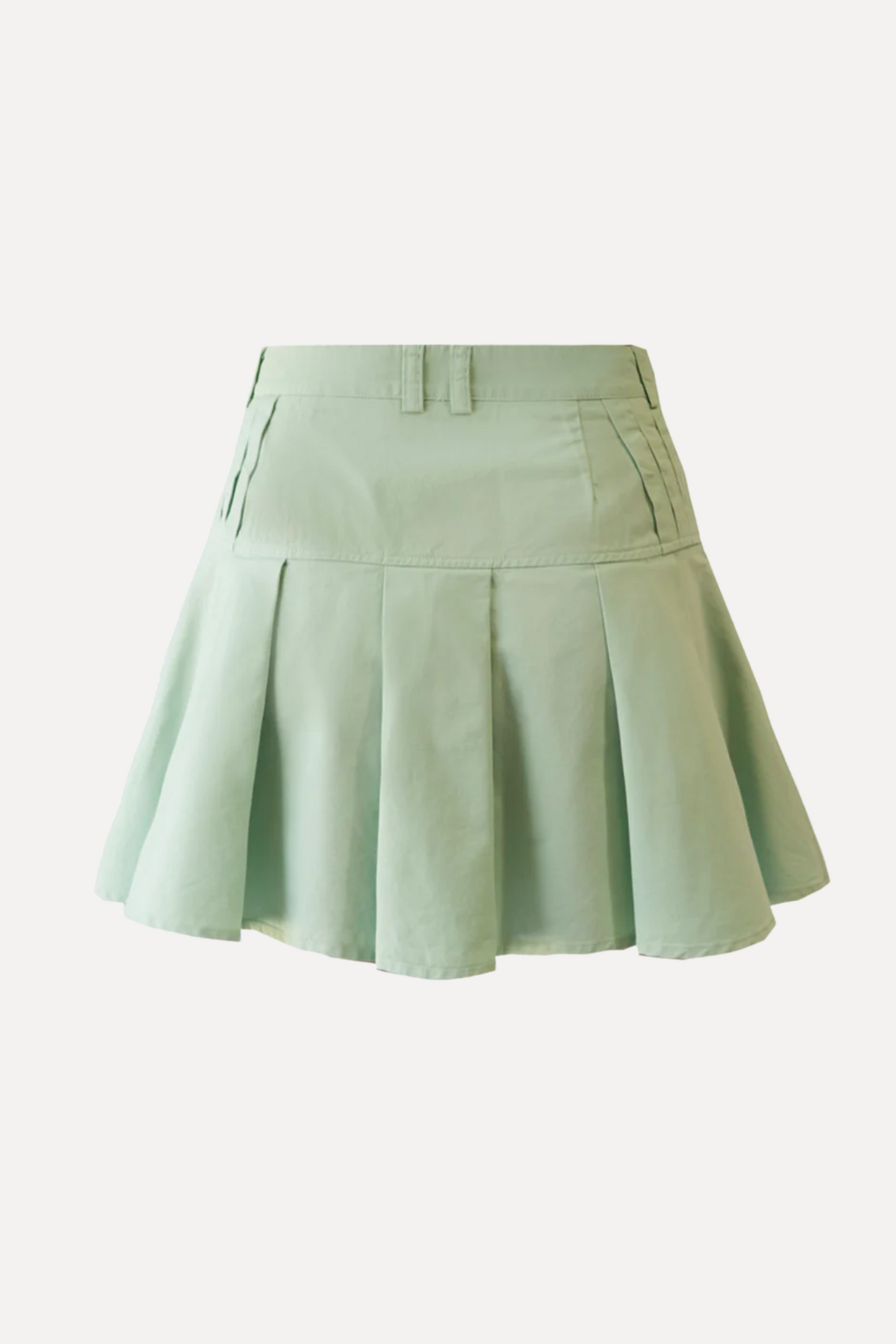 Falda plisada verde pistacho