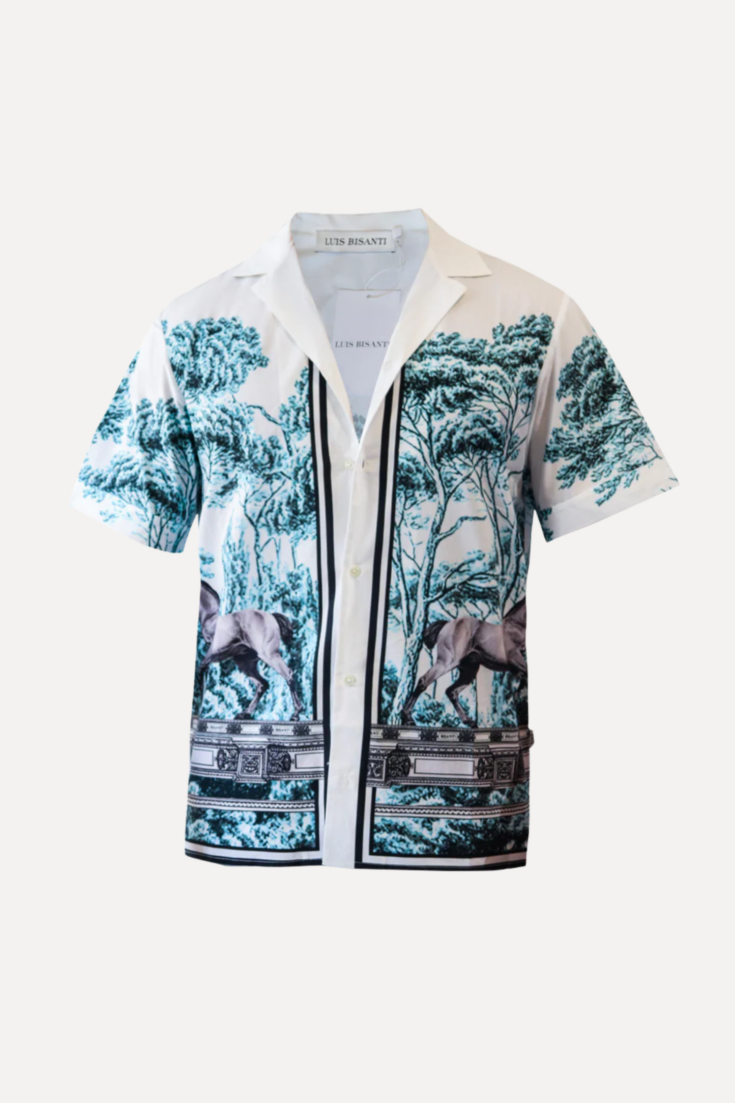 Camisa caballos azules masculina