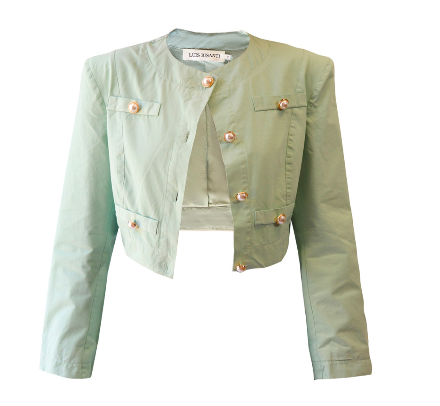 Blazer corto verde pistacho