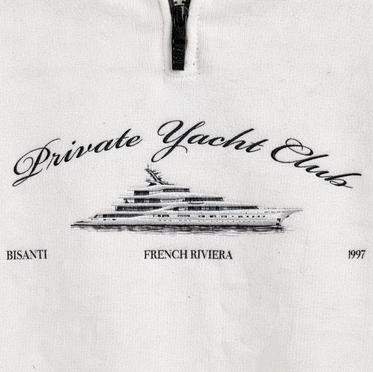 Sweatshirt "Private Yacht Club Quarter Zip" - La plage club